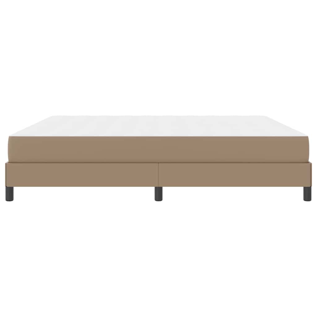 Cadre de lit avec matelas Cappuccino 200 x 200 cm tissu - XIOS