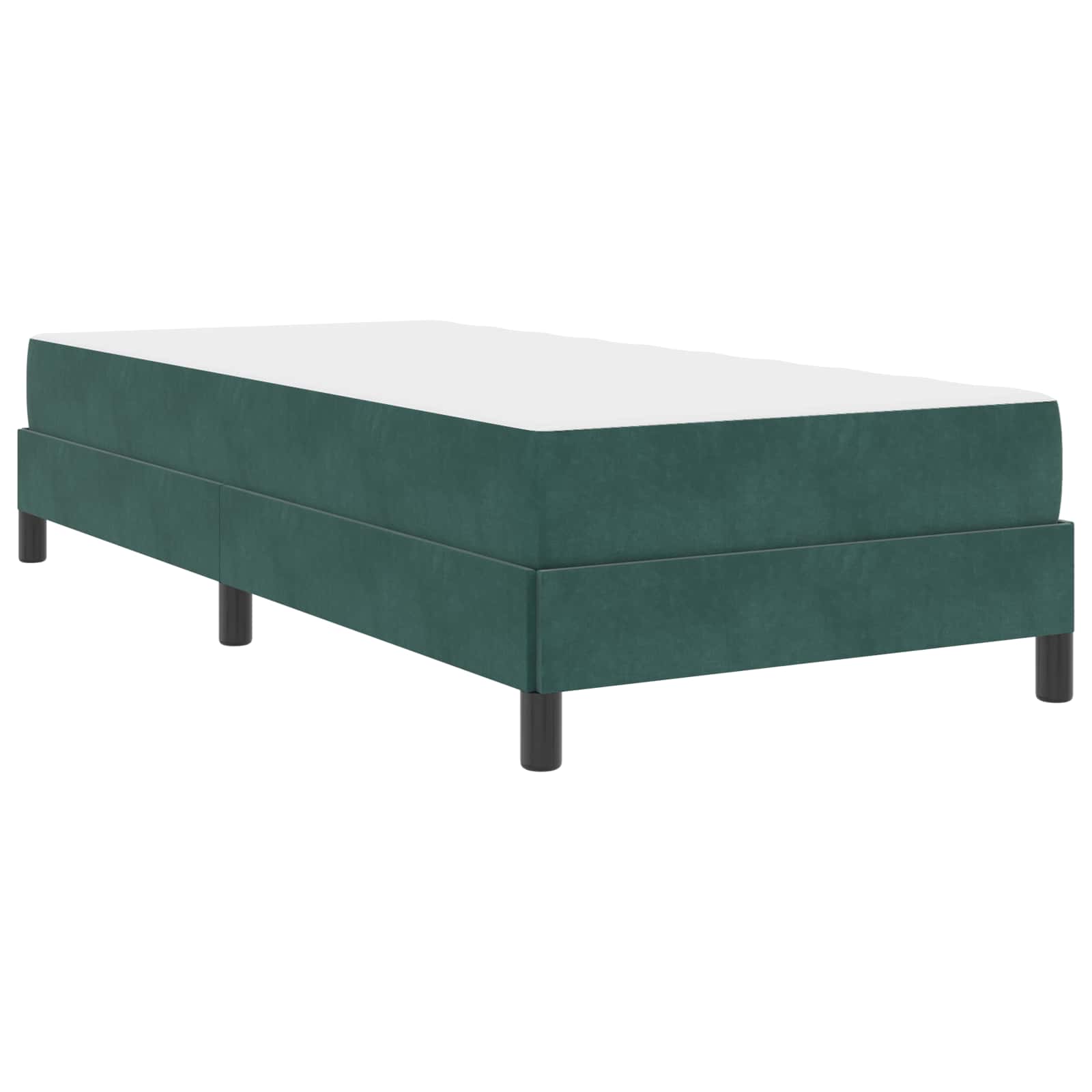 Lit à ressorts avec matelas Vert foncé 80 x 200 cm tissu - XIOS