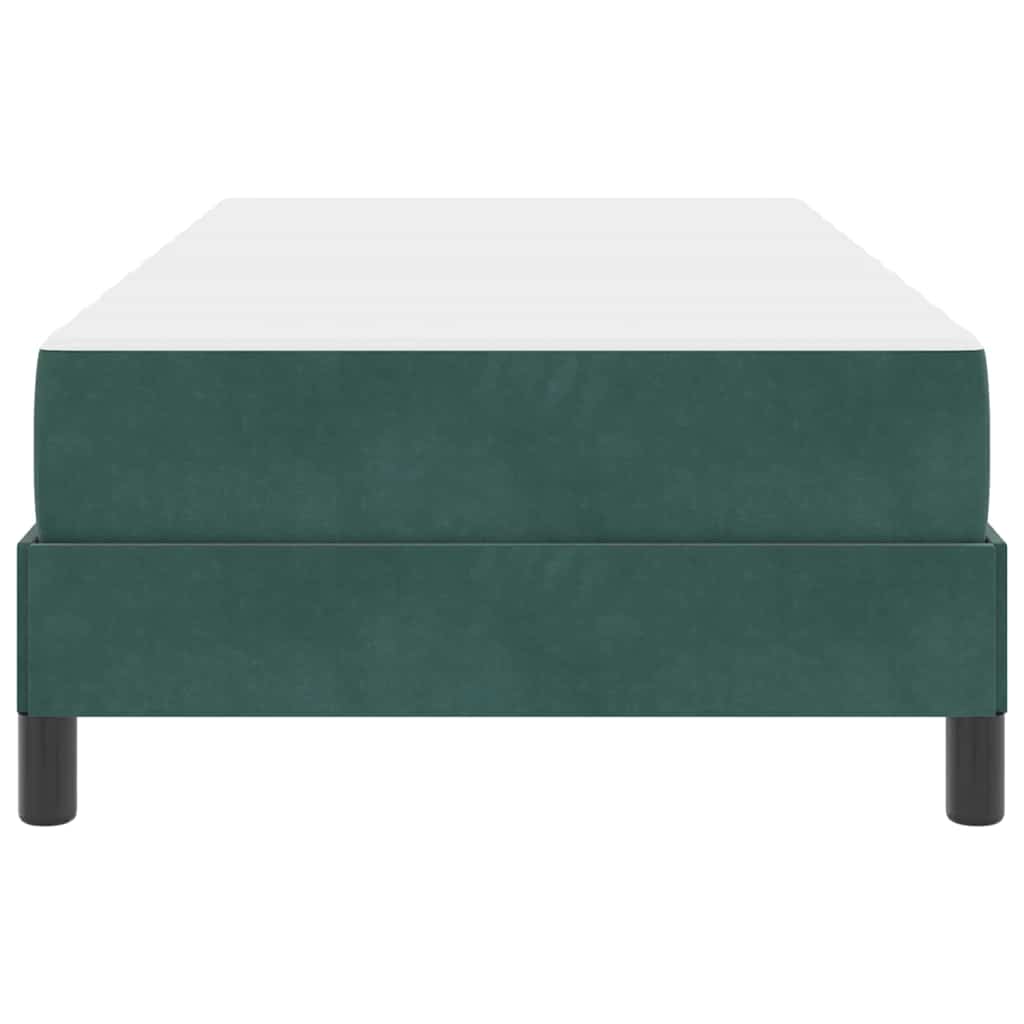 Lit à ressorts avec matelas Vert foncé 80 x 200 cm tissu - XIOS