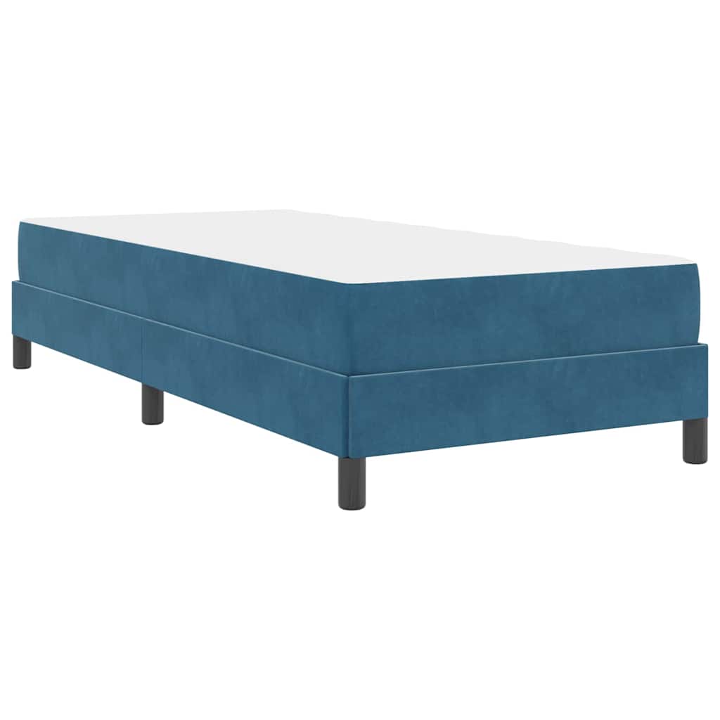 Lit à ressorts avec matelas Bleu foncé 80 x 200 cm tissu - XIOS