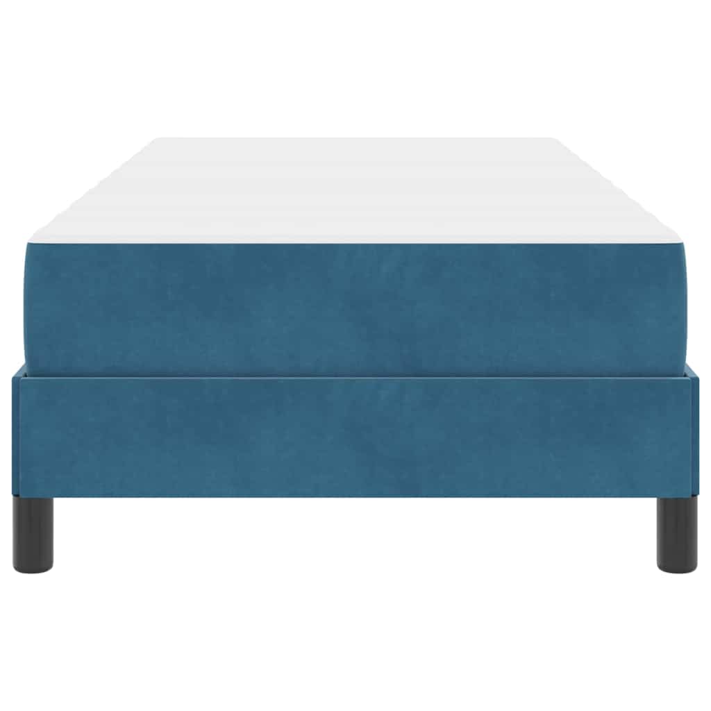 Lit à ressorts avec matelas Bleu foncé 80 x 200 cm tissu - XIOS