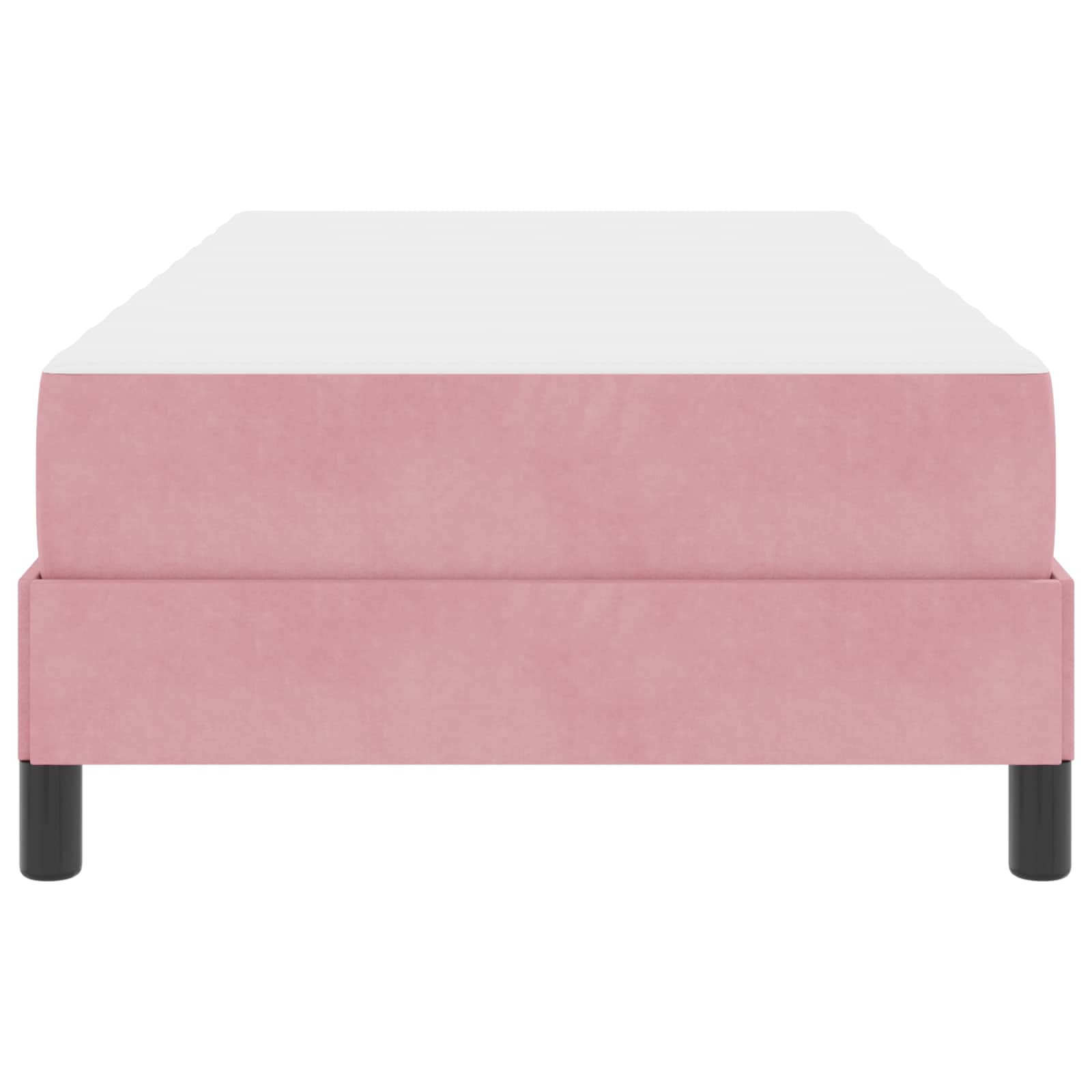 Lit à ressorts avec matelas Rose 80 x 200 cm tissu - XIOS