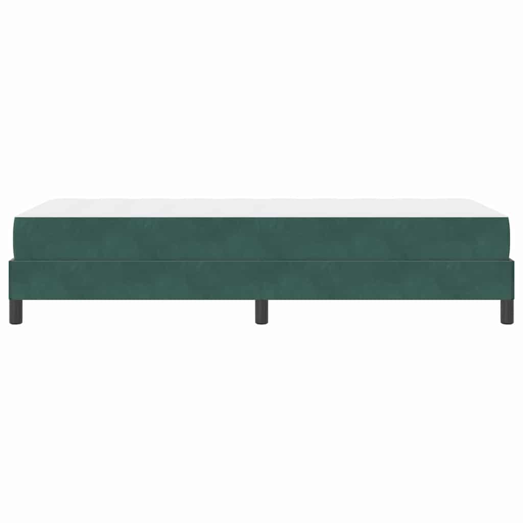 Lit à ressorts avec matelas Vert foncé 90 x 190 cm tissu - XIOS