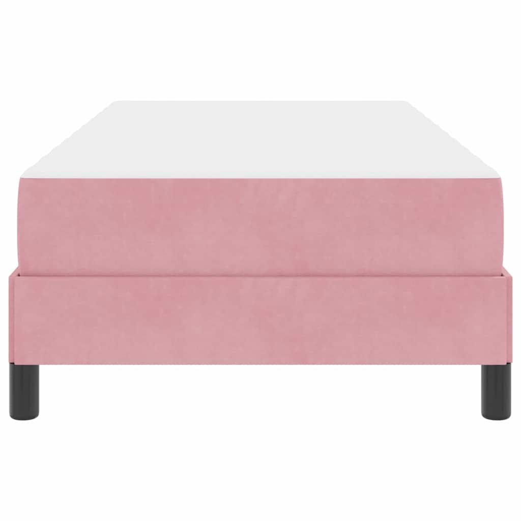 Lit à ressorts avec matelas Rose 90 x 190 cm tissu
