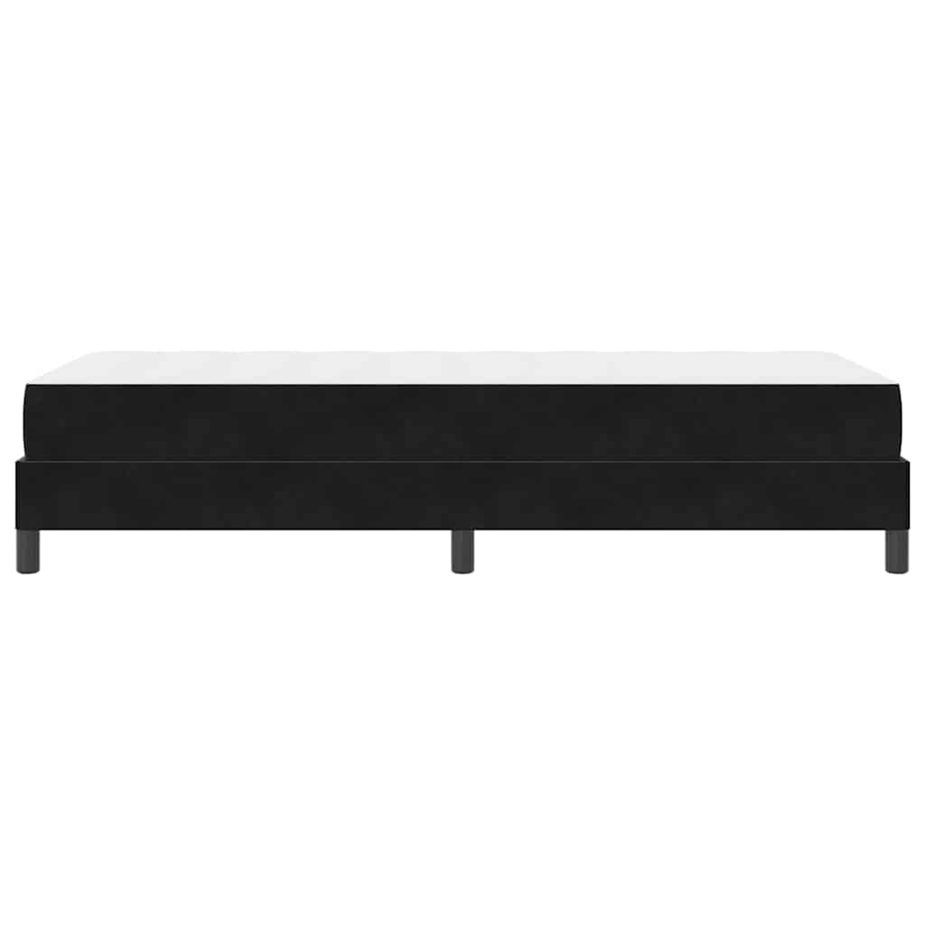 Lit à ressorts avec matelas Noir 100 x 200 cm tissu - XIOS