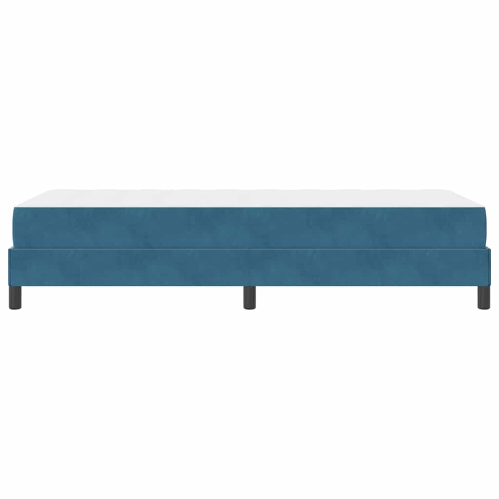 Lit à ressorts avec matelas Bleu foncé 100 x 200 cm tissu - XIOS