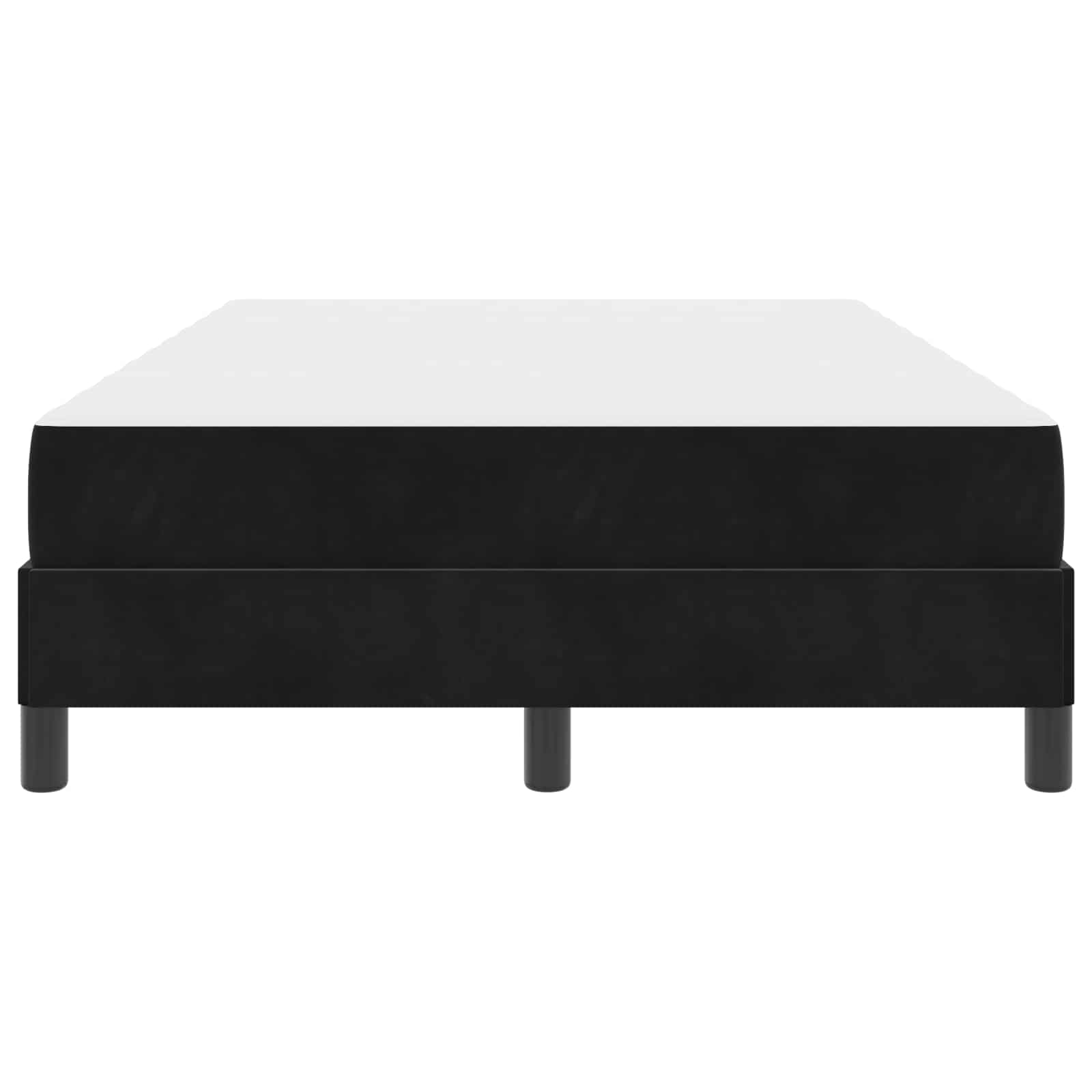 Lit à ressorts avec matelas Noir 120 x 190 cm tissu - XIOS