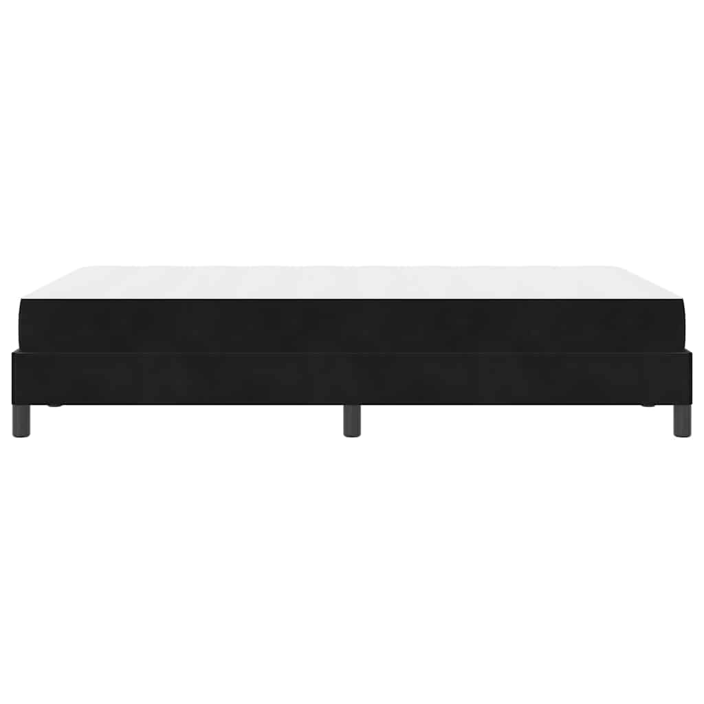 Lit boxspring avec matelas Noir 120 x 190 cm Velours - XIOS