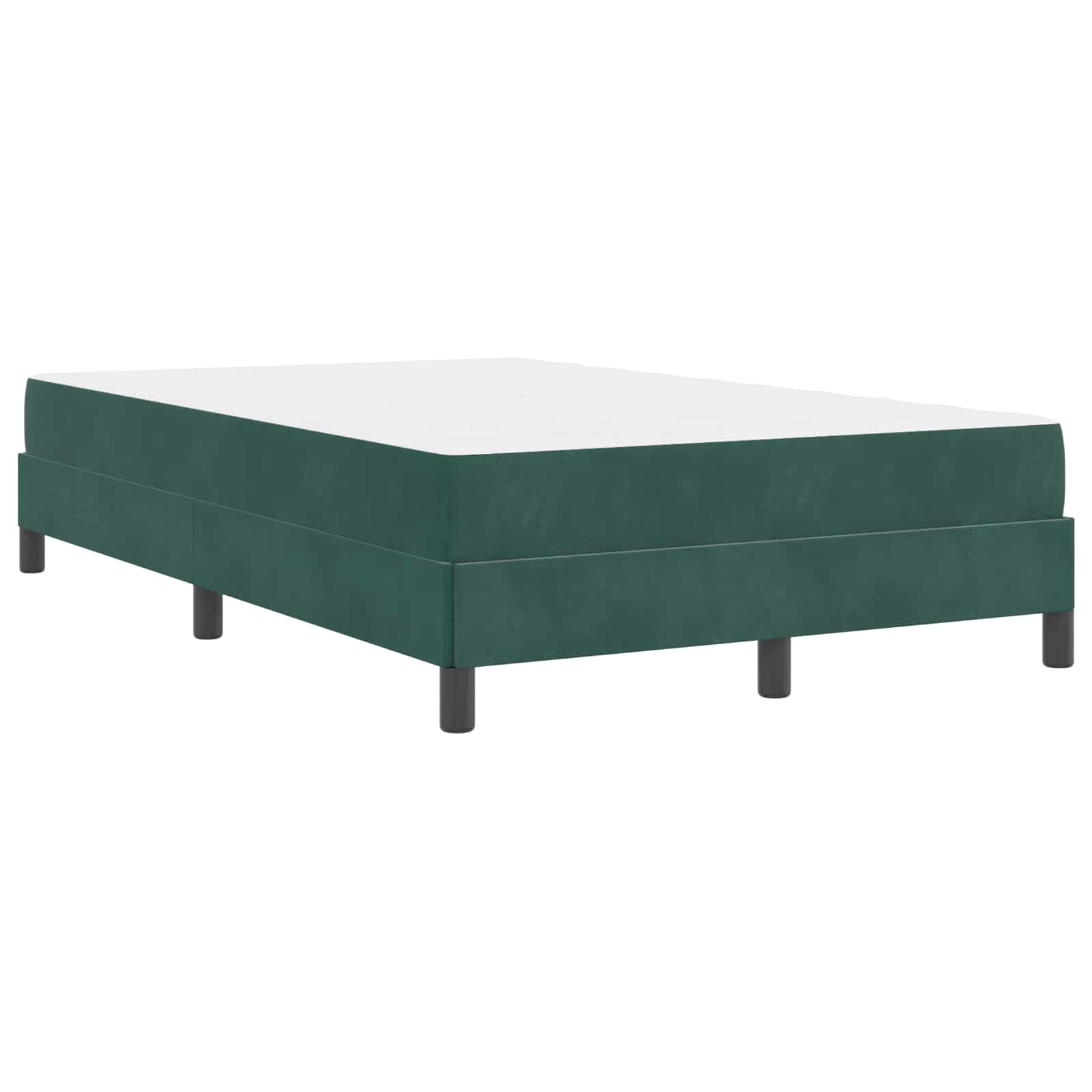 Lit à ressorts avec matelas Vert foncé 120 x 190 cm tissu - XIOS
