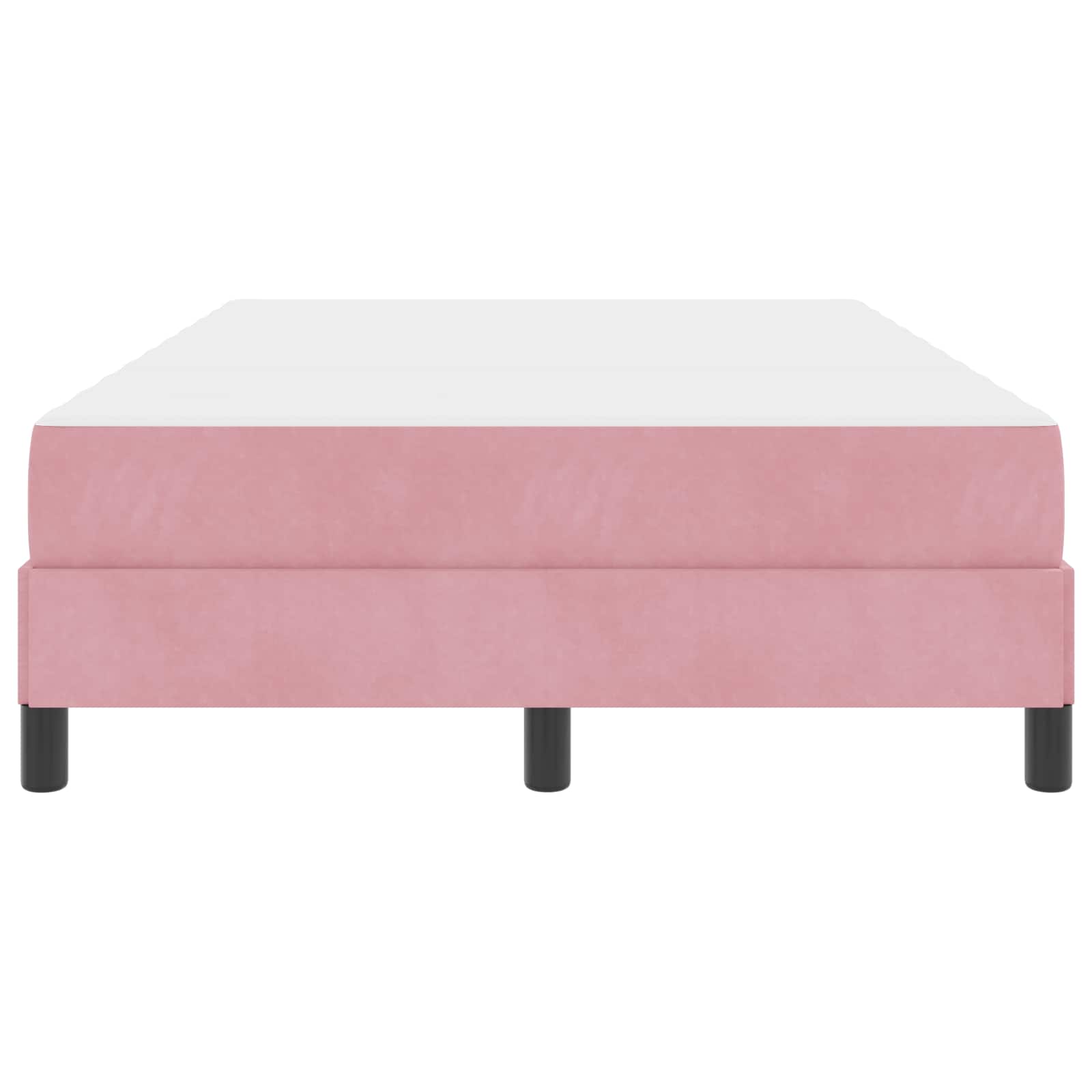 Lit à ressorts avec matelas Rose 120 x 190 cm tissu - XIOS