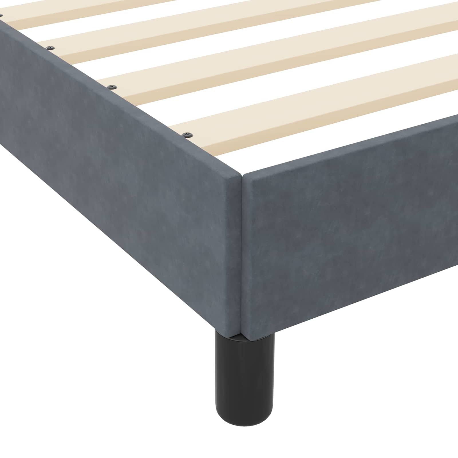 Lit à ressorts avec matelas Gris foncé 120 x 200 cm tissu - XIOS