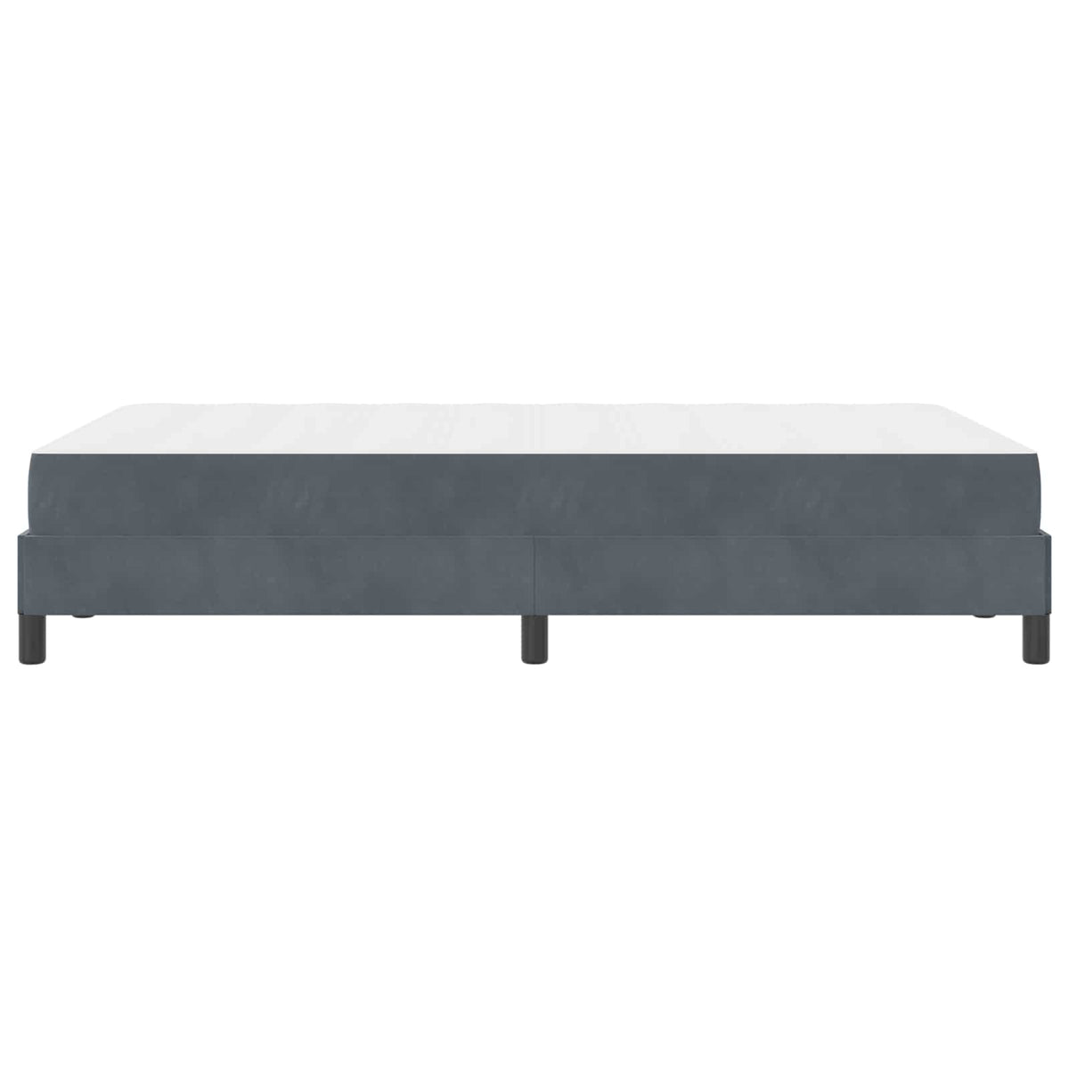 Lit à ressorts avec matelas Gris foncé 120 x 200 cm tissu