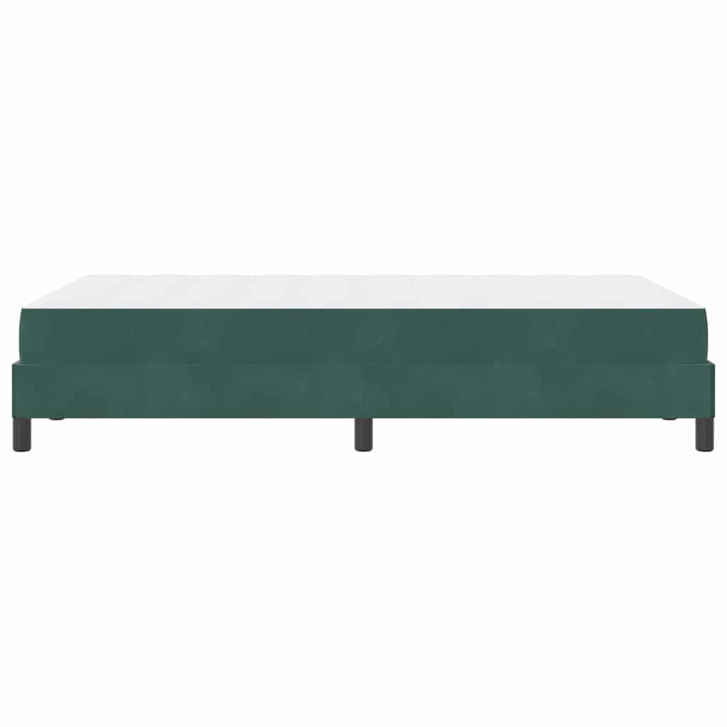 Lit à ressorts avec matelas Vert foncé 120 x 200 cm tissu - XIOS