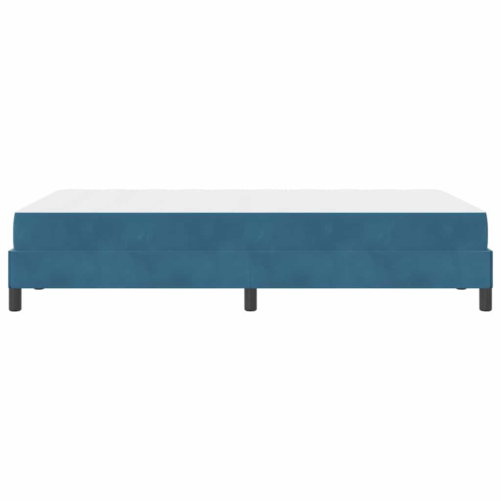 Lit à ressorts avec matelas Bleu foncé 120 x 200 cm tissu - XIOS