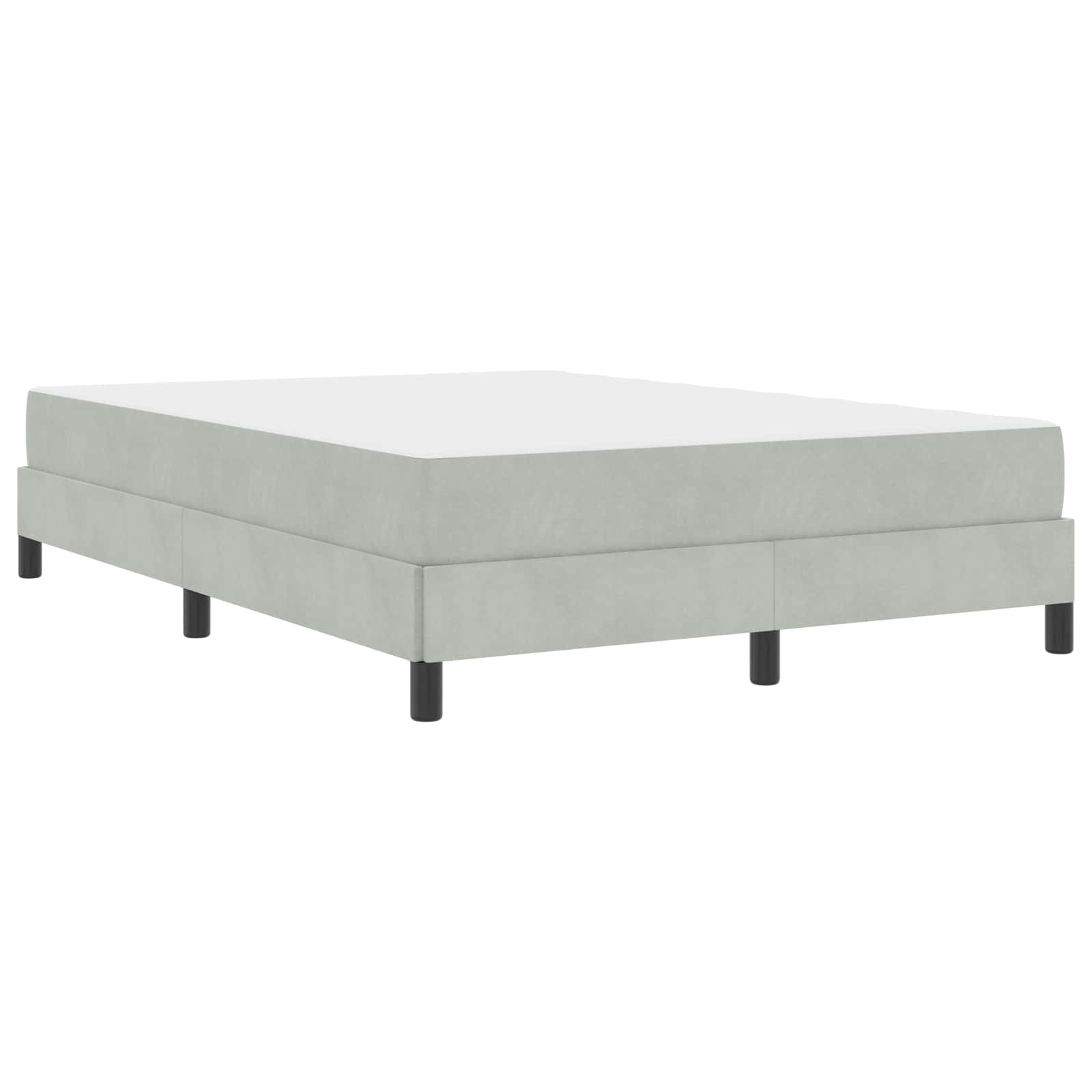 Lit à ressorts avec matelas Gris clair 140 x 190 cm tissu - XIOS