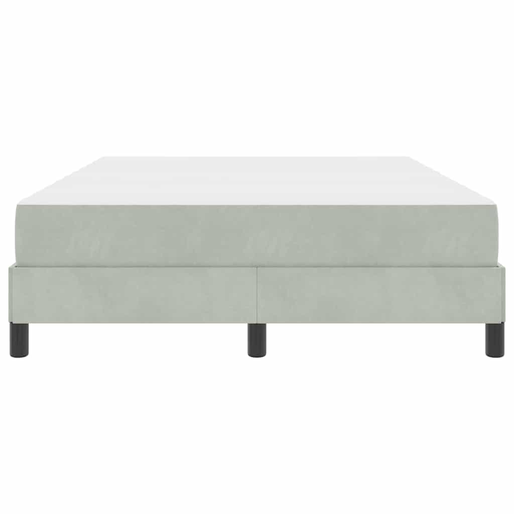 Lit à ressorts avec matelas Gris clair 140 x 190 cm tissu - XIOS