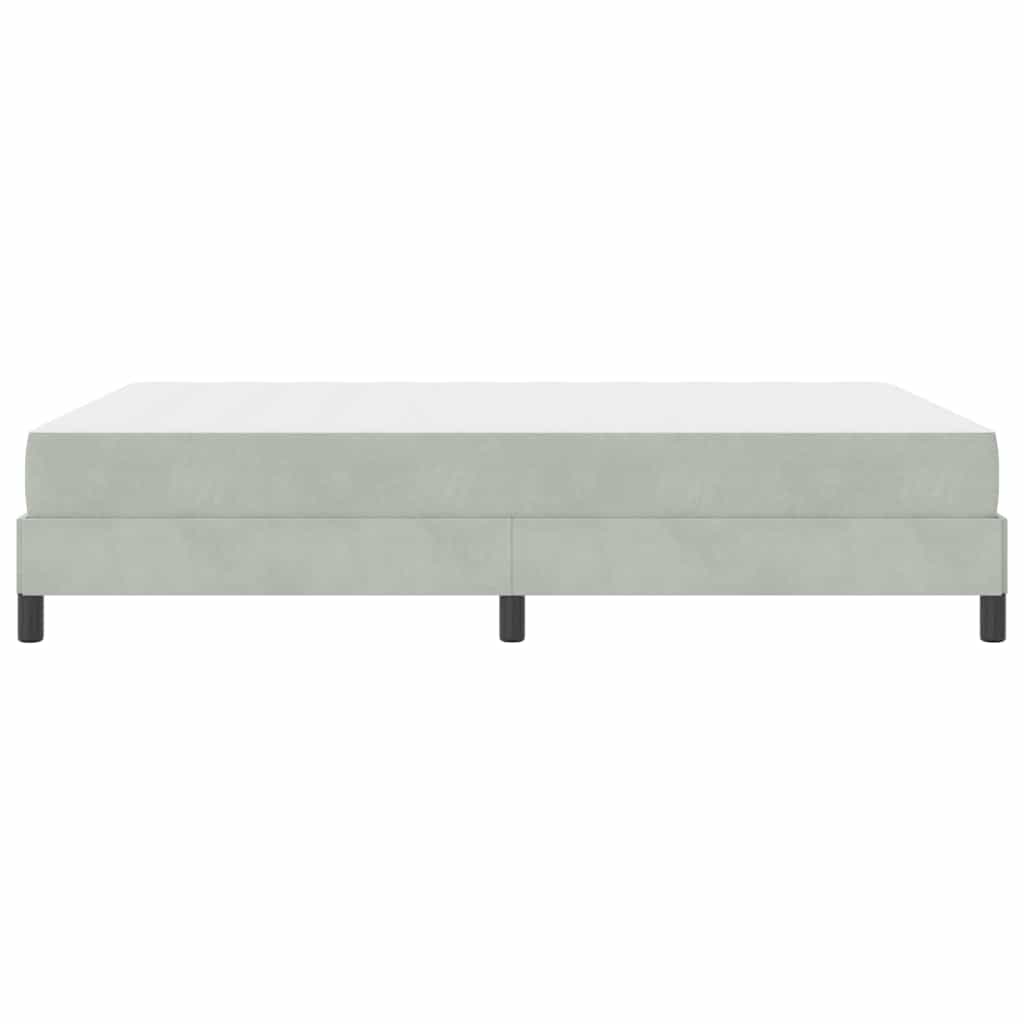 Lit à ressorts avec matelas Gris clair 140 x 190 cm tissu - XIOS