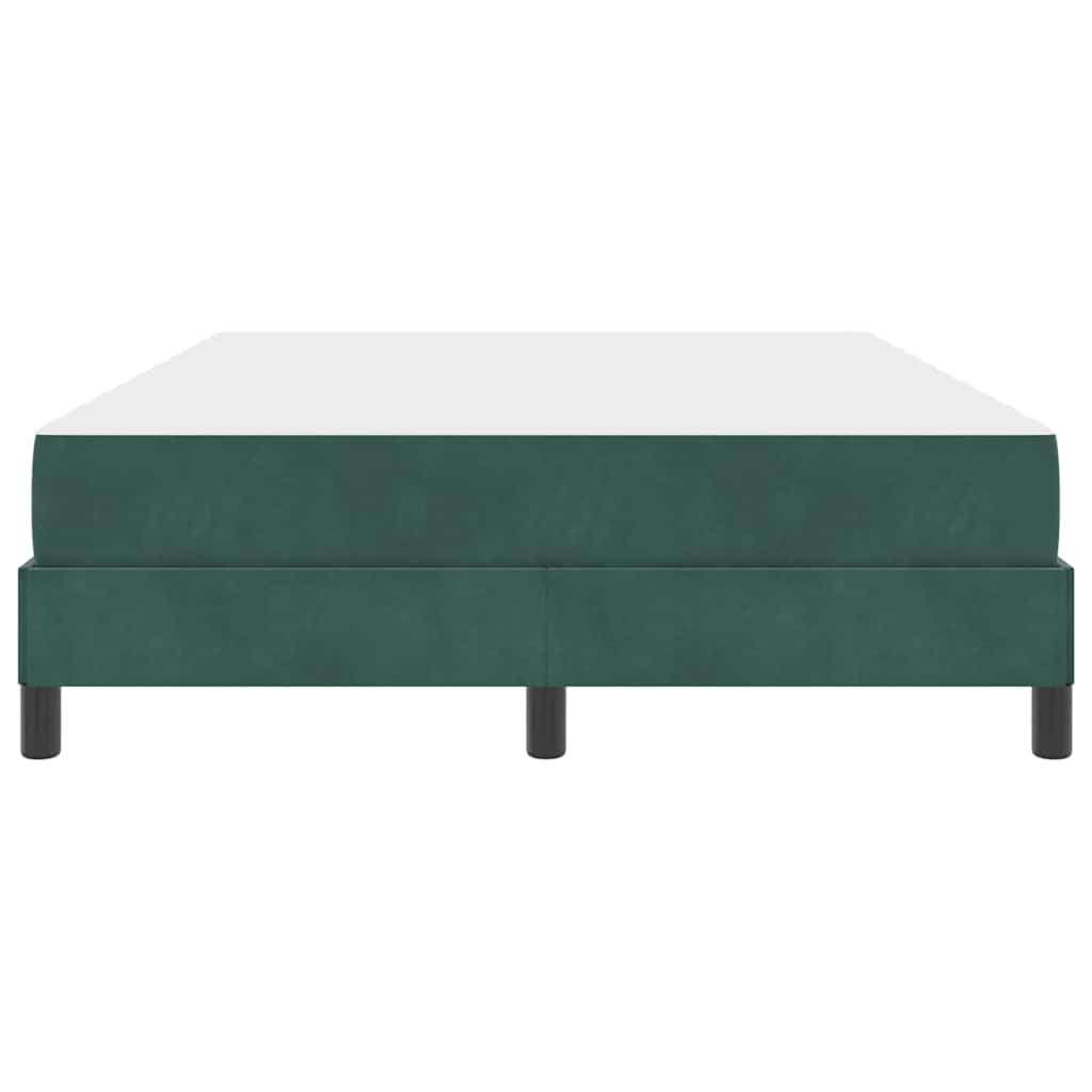 Lit à ressorts avec matelas Vert foncé 140 x 190 cm tissu - XIOS