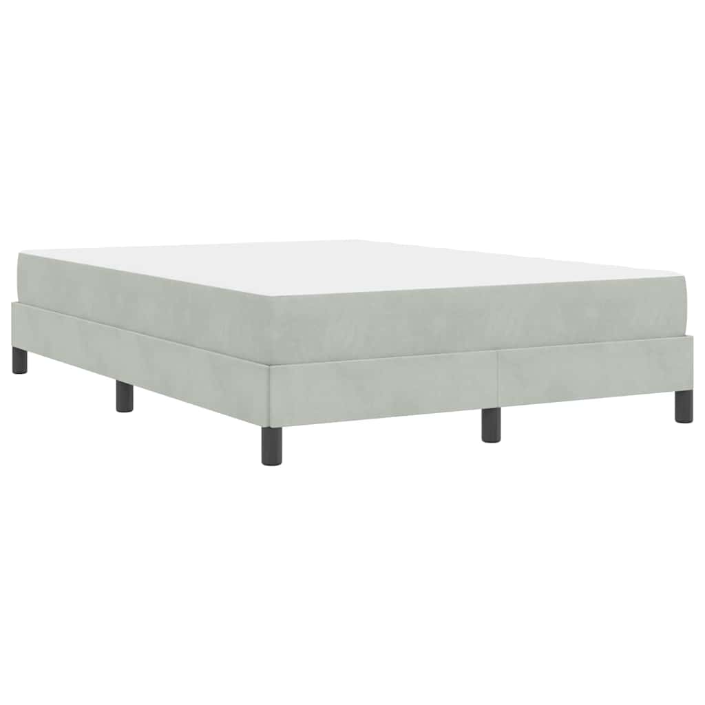 Lit à ressorts avec matelas Gris clair 140 x 200 cm tissu - XIOS