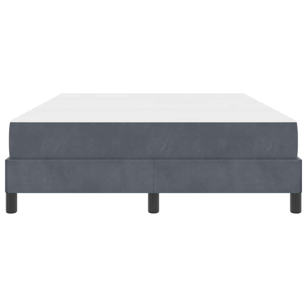 Lit à ressorts avec matelas Gris foncé 140 x 200 cm tissu - XIOS