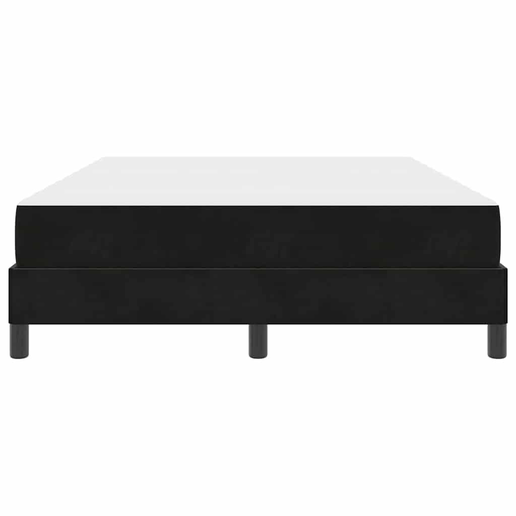 Lit à ressorts avec matelas Noir 140 x 200 cm tissu - XIOS