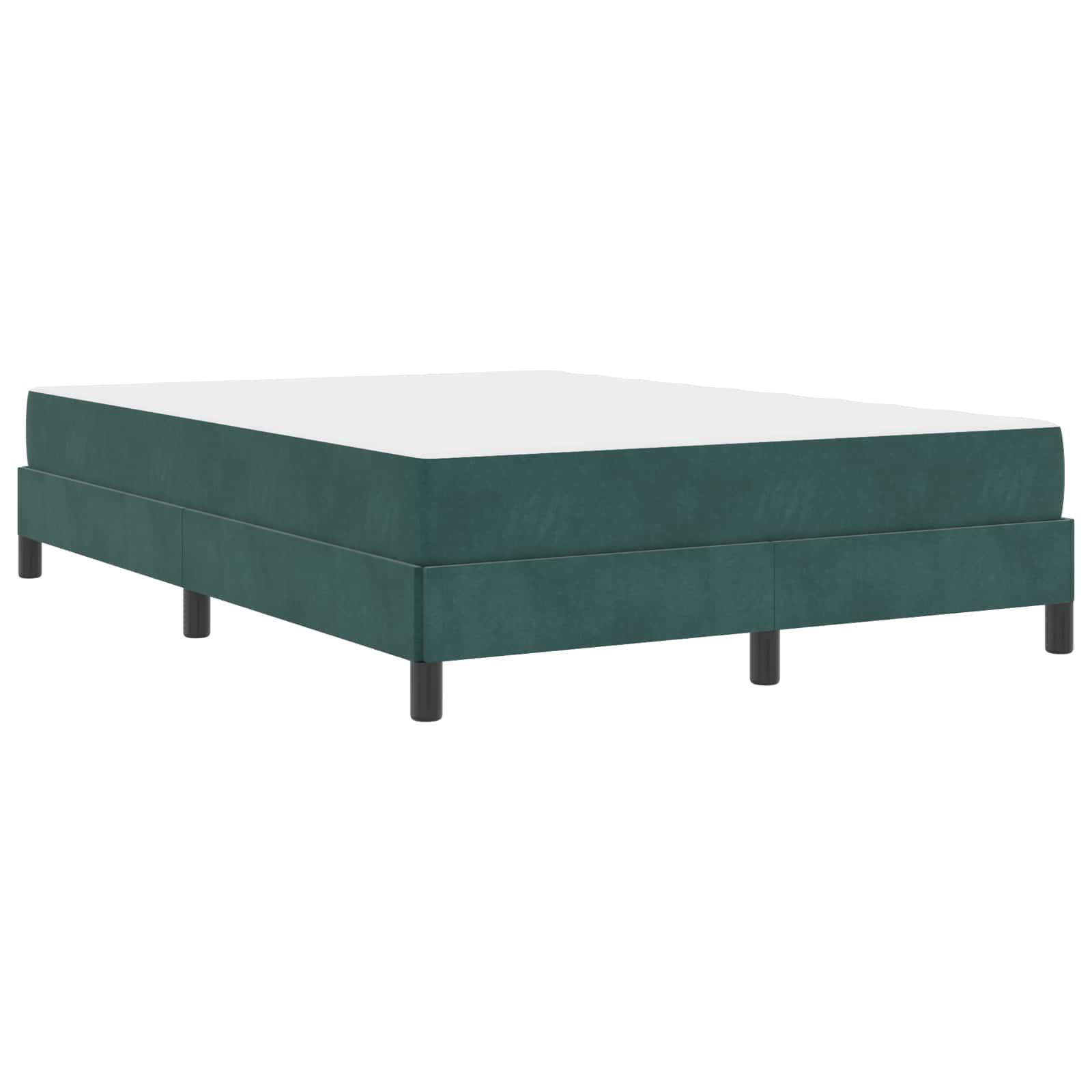 Lit à ressorts avec matelas Vert foncé 140 x 200 cm tissu - XIOS