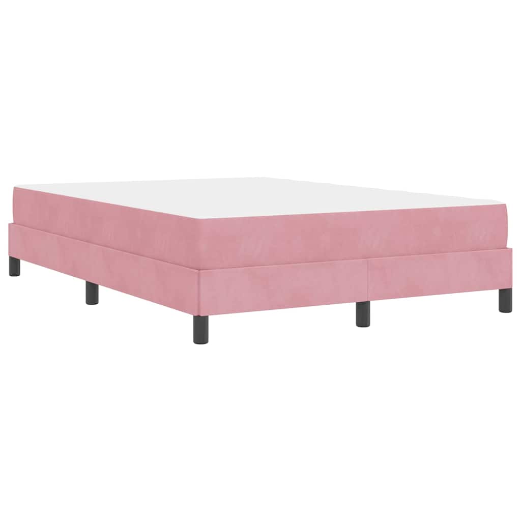 Lit à ressorts avec matelas Rose 140 x 200 cm tissu - XIOS