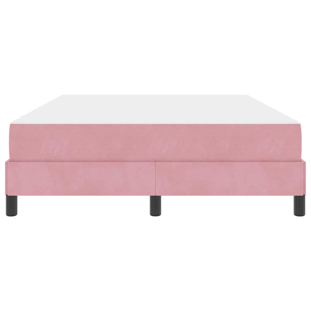 Lit à ressorts avec matelas Rose 140 x 200 cm tissu - XIOS