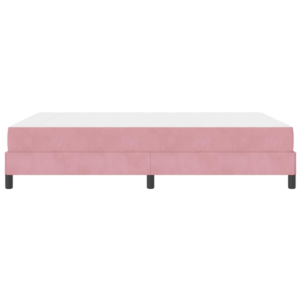 Lit à ressorts avec matelas Rose 140 x 200 cm tissu - XIOS