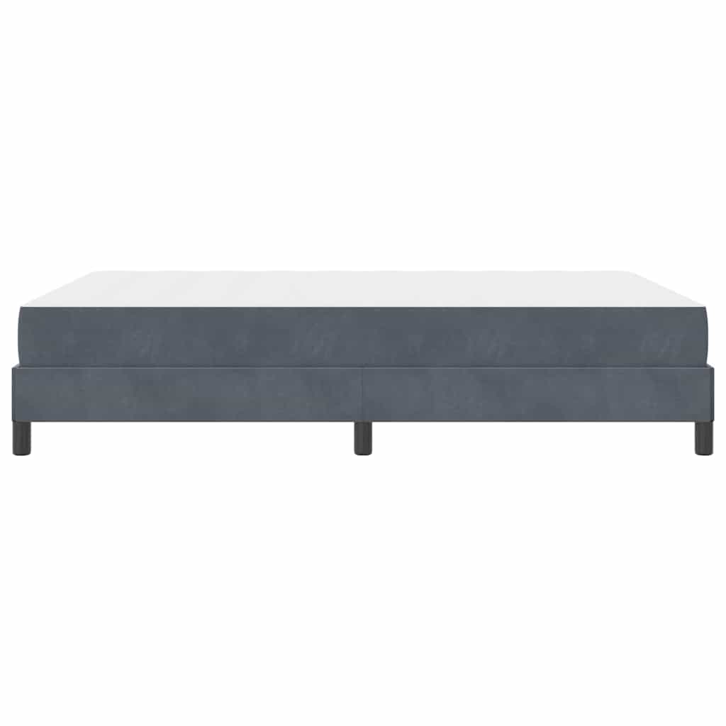 Lit à ressorts avec matelas Gris foncé 160 x 200 cm tissu - XIOS