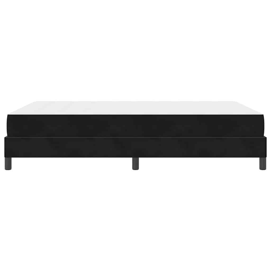 Lit à ressorts avec matelas Noir 160 x 200 cm tissu - XIOS