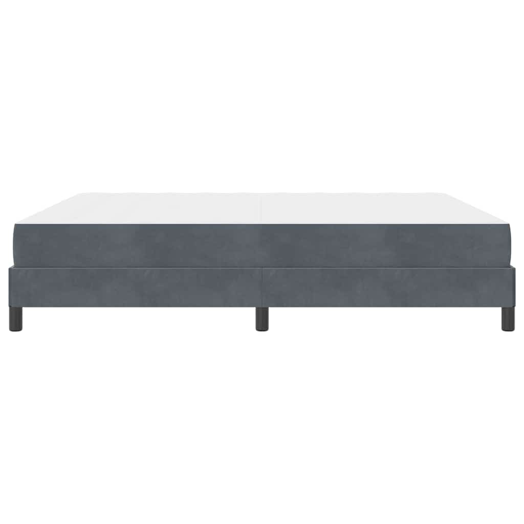 Lit à ressorts avec matelas Gris foncé 180 x 200 cm tissu - XIOS