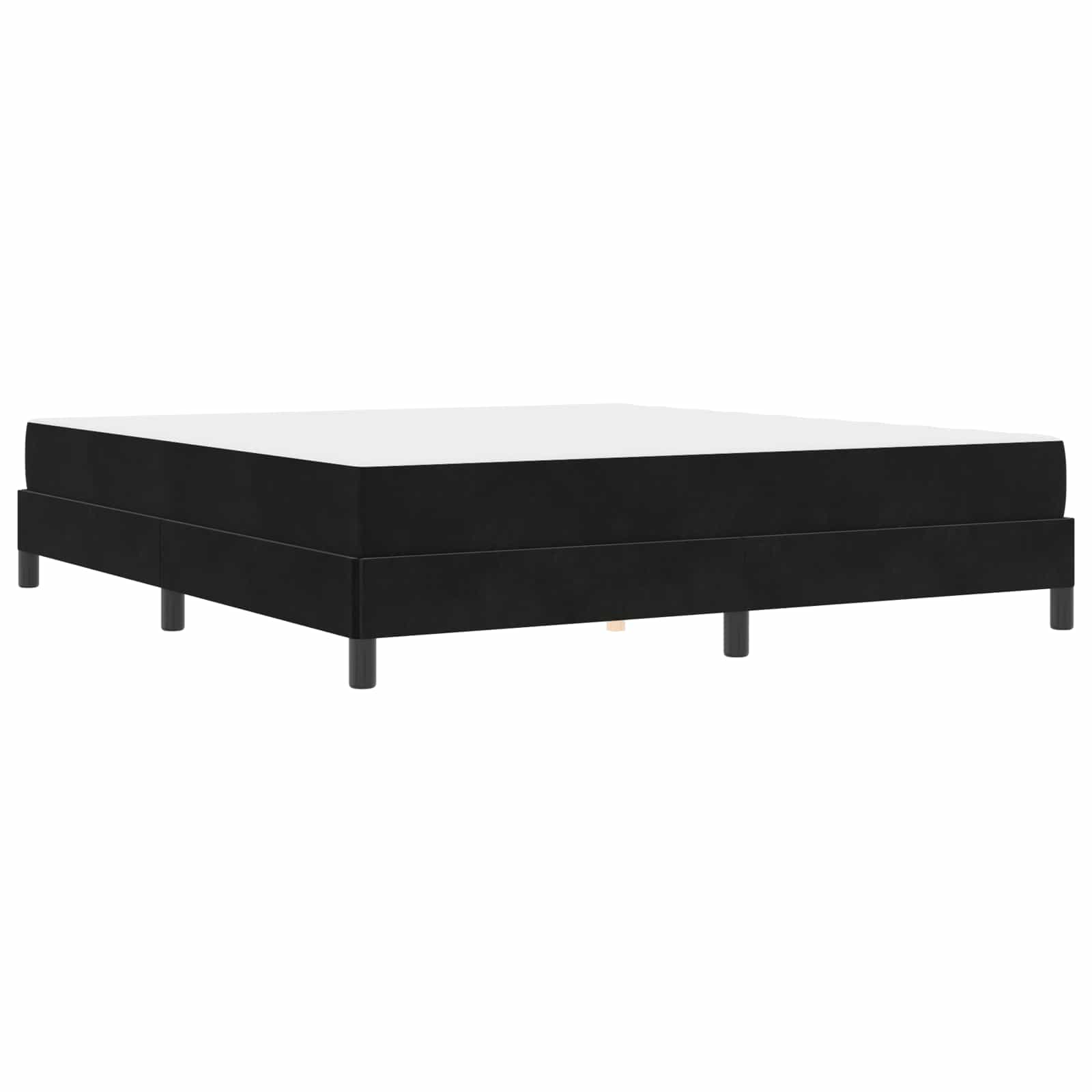 Lit à ressorts avec matelas Noir 180 x 200 cm tissu - XIOS