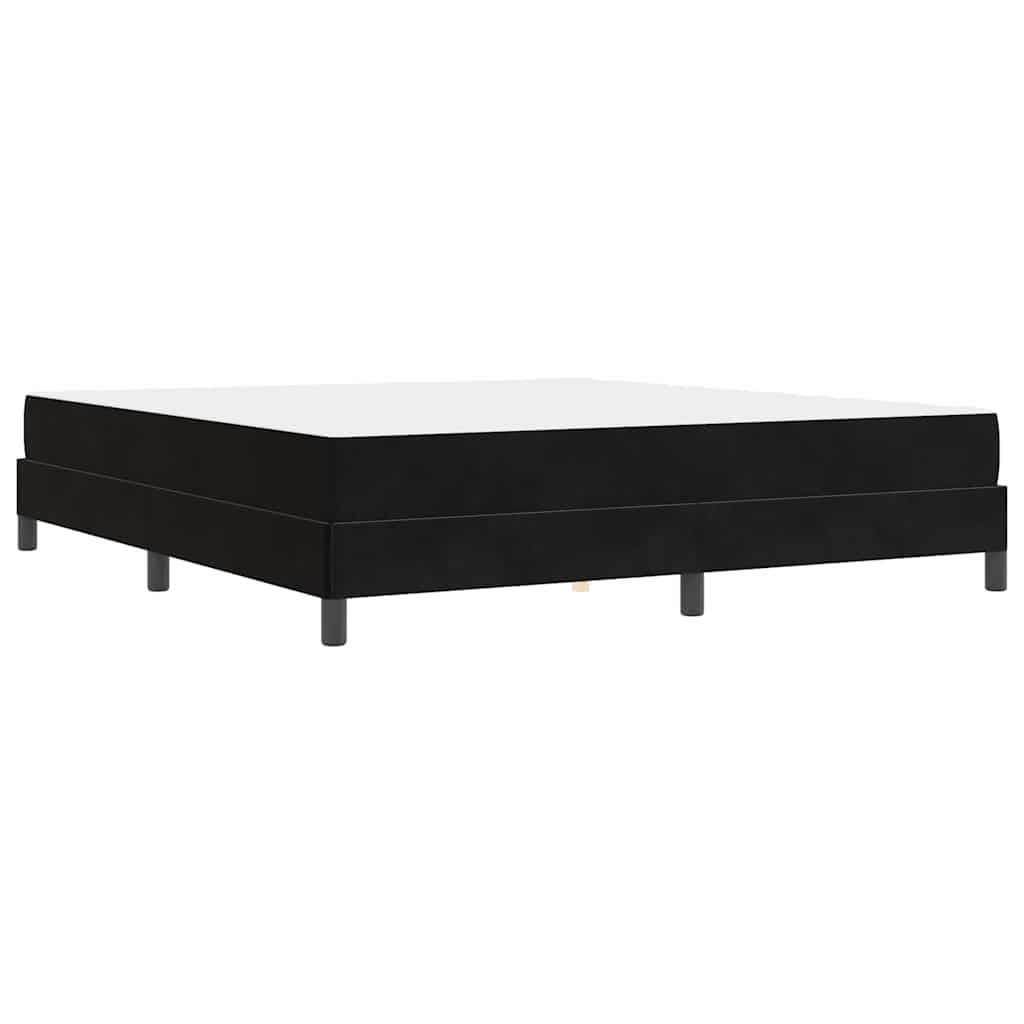 Lit à ressorts avec matelas Noir 180 x 200 cm tissu - XIOS