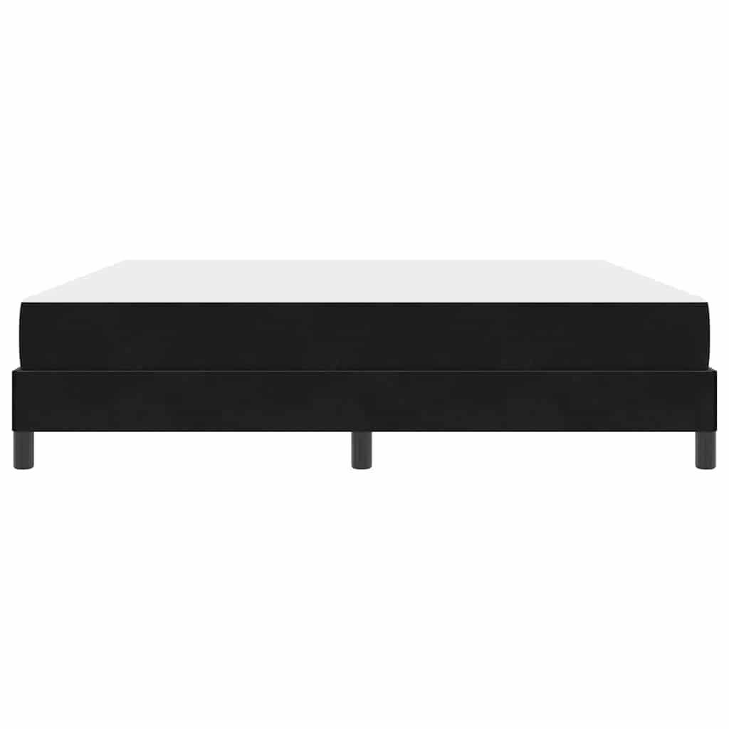 Lit à ressorts avec matelas Noir 180 x 200 cm tissu - XIOS