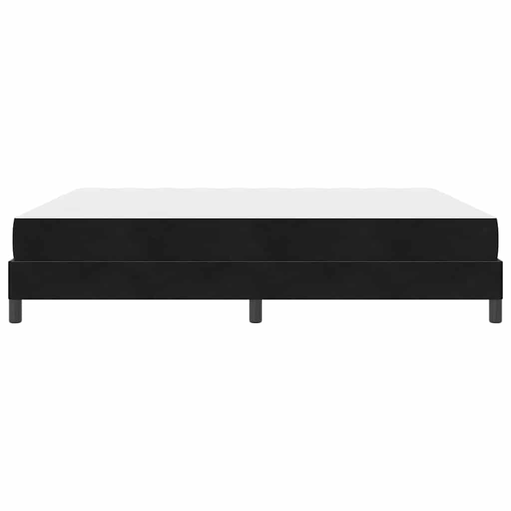 Lit à ressorts avec matelas Noir 180 x 200 cm tissu - XIOS