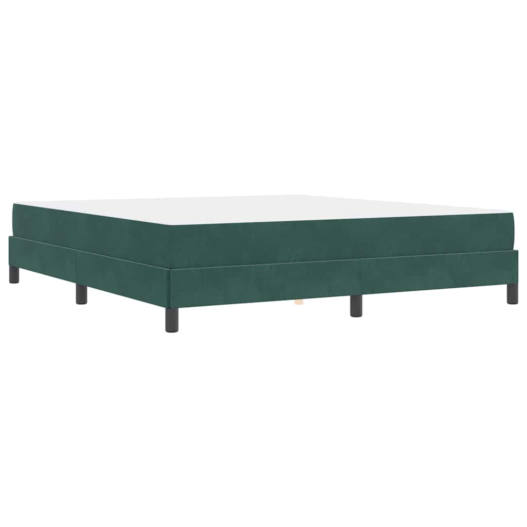 Lit à ressorts avec matelas Vert foncé 180 x 200 cm tissu - XIOS