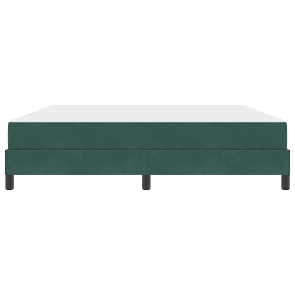Lit à ressorts avec matelas Vert foncé 180 x 200 cm tissu - XIOS