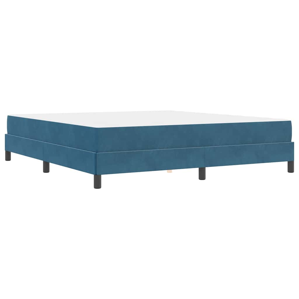 Lit à ressorts avec matelas Bleu foncé 180 x 200 cm tissu - XIOS