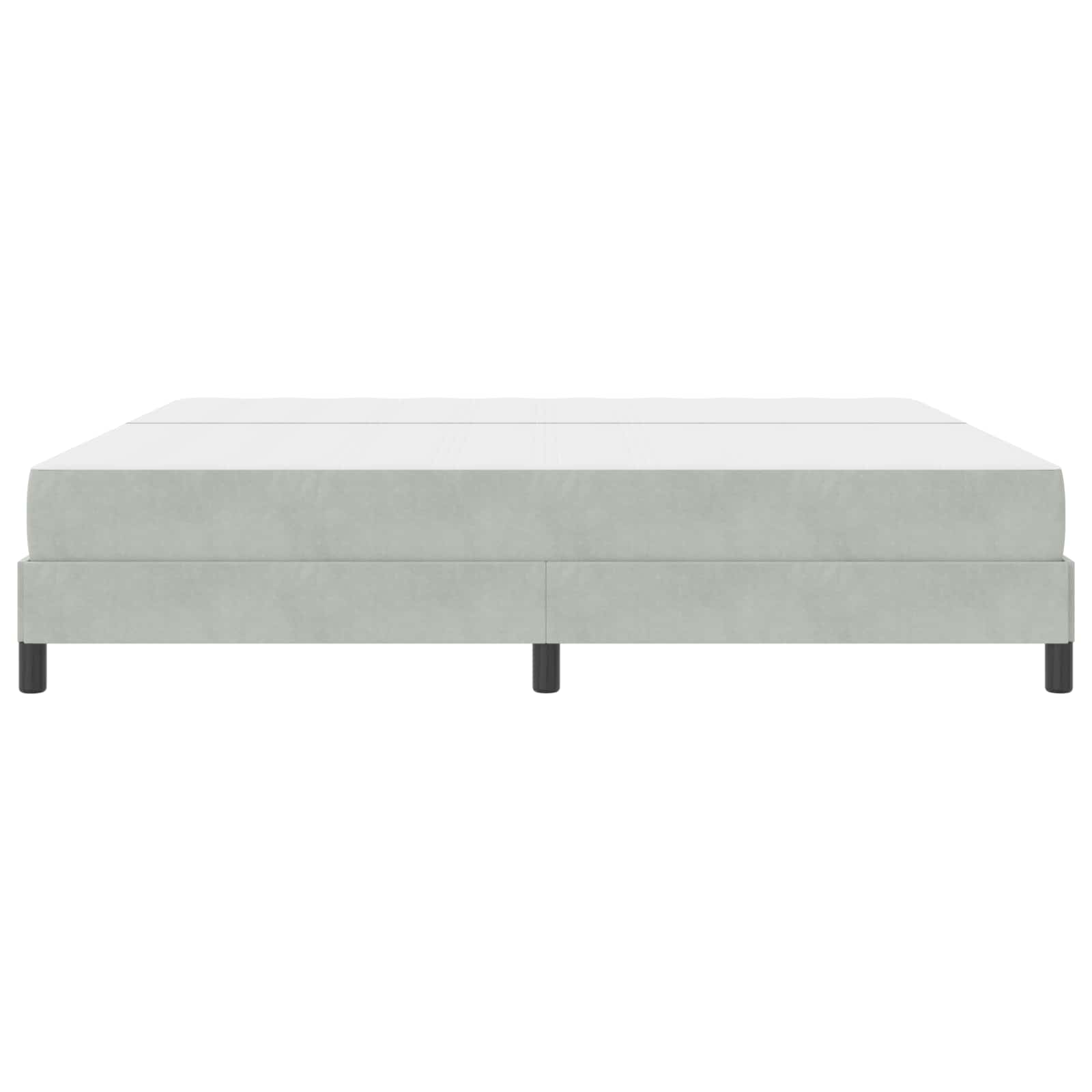 Lit à ressorts avec matelas Gris clair 200 x 200 cm tissu - XIOS