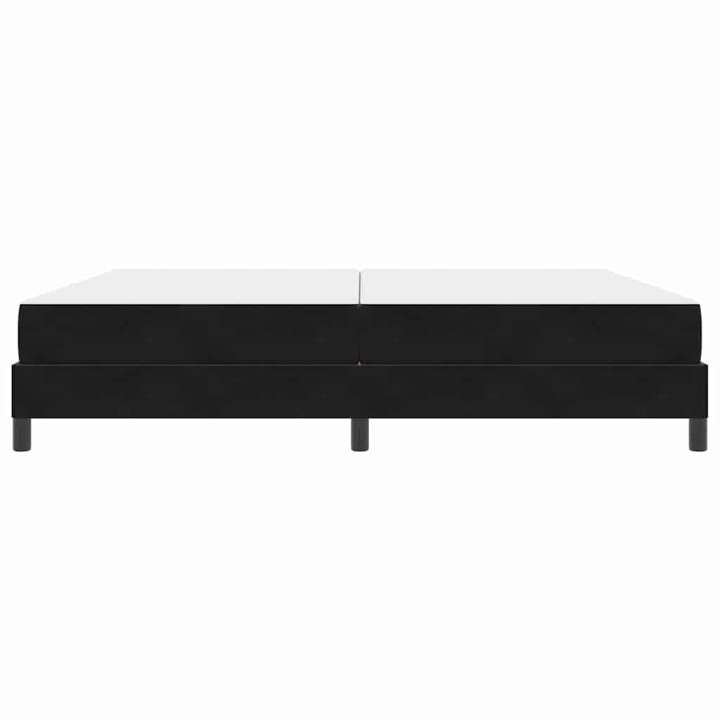 Lit à ressorts avec matelas Noir 200 x 200 cm tissu - XIOS