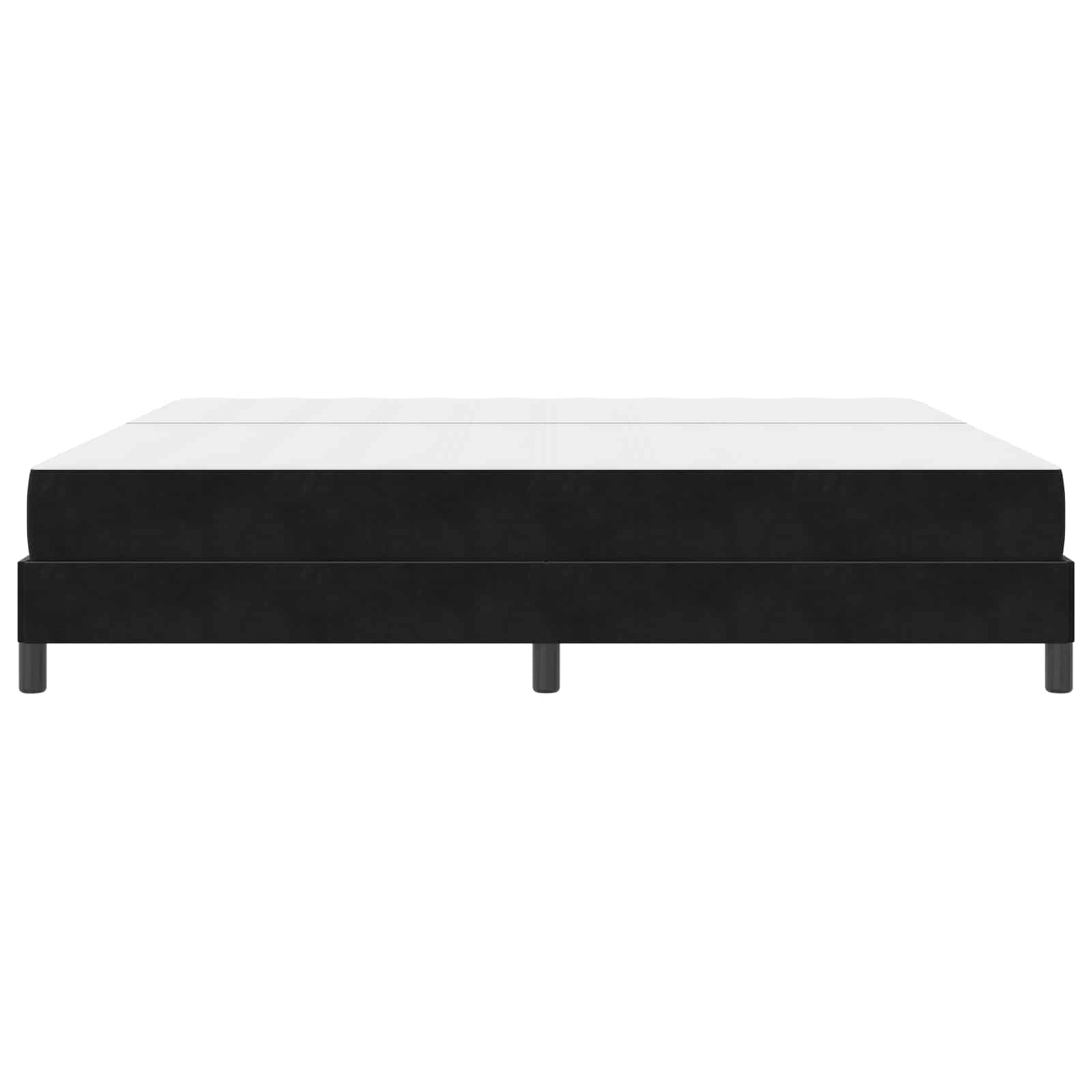 Lit à ressorts avec matelas Noir 200 x 200 cm tissu - XIOS