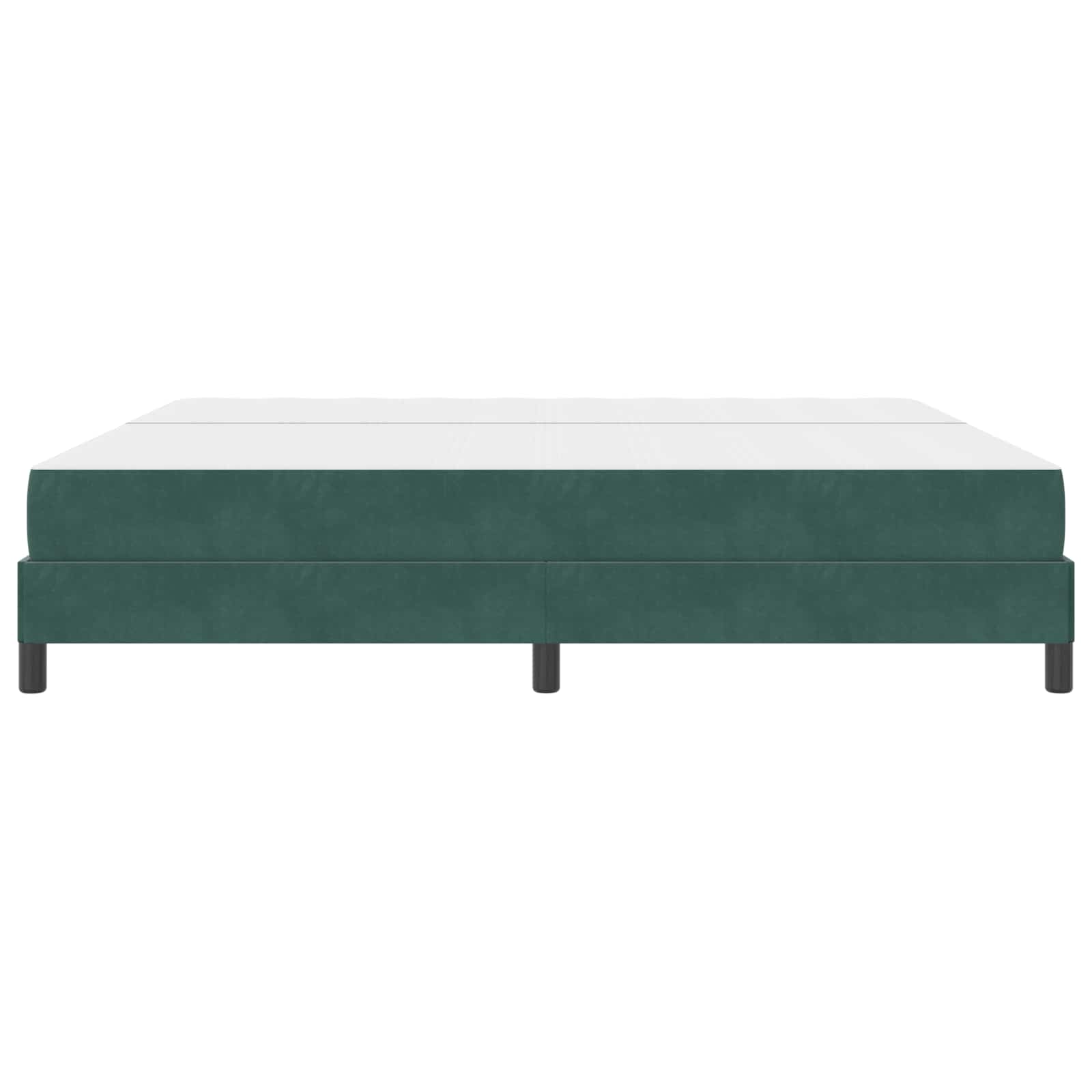 Lit à ressorts avec matelas Vert foncé 200 x 200 cm tissu - XIOS