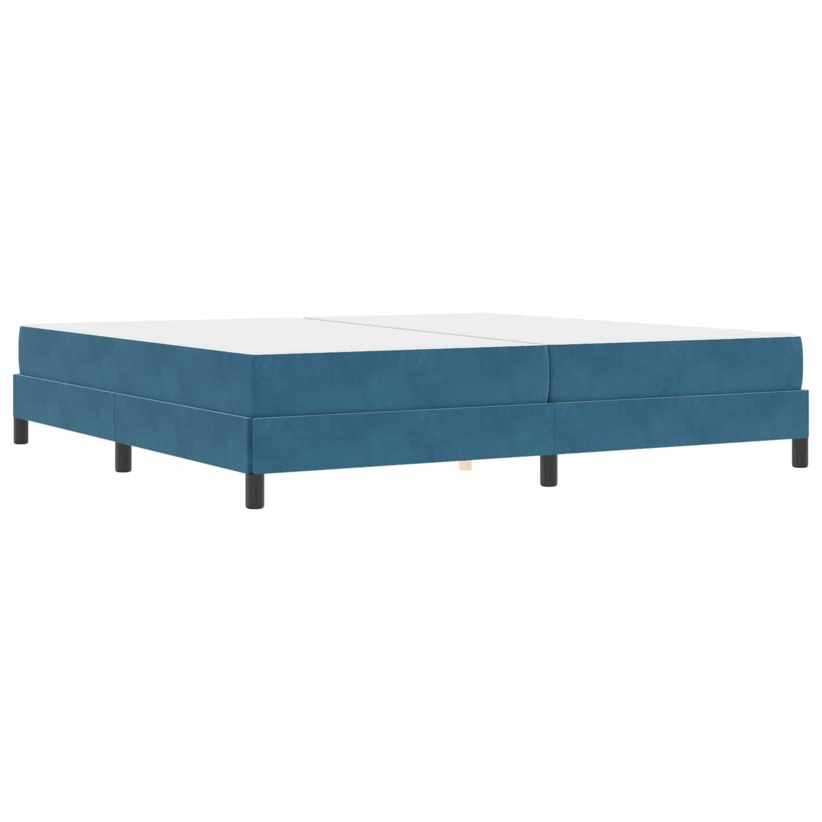 Lit à ressorts avec matelas Bleu foncé 200 x 200 cm tissu - XIOS