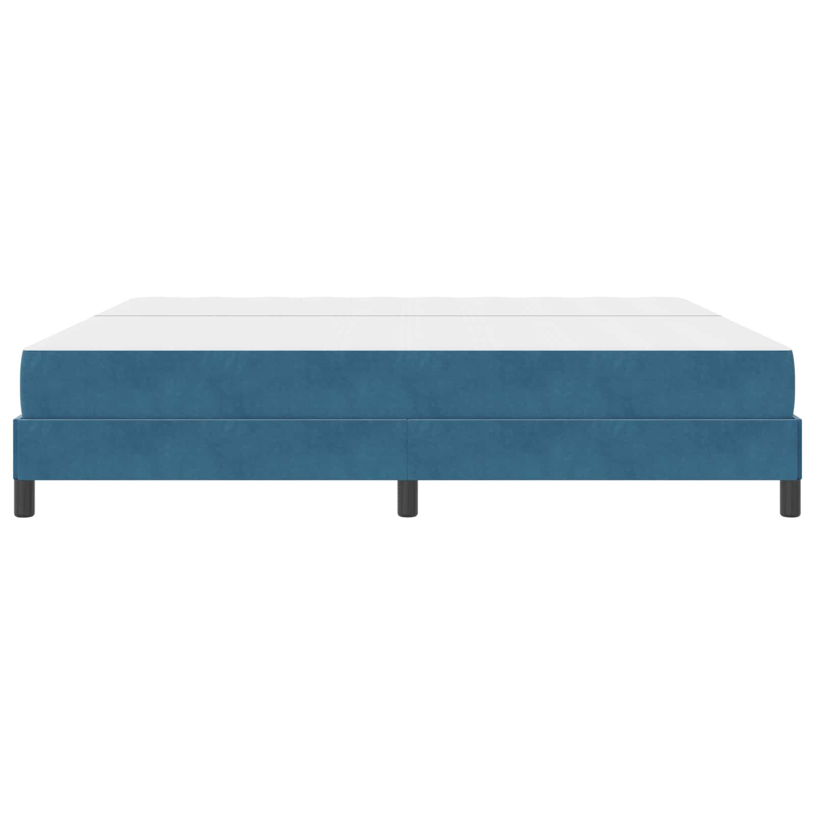 Lit à ressorts avec matelas Bleu foncé 200 x 200 cm tissu - XIOS