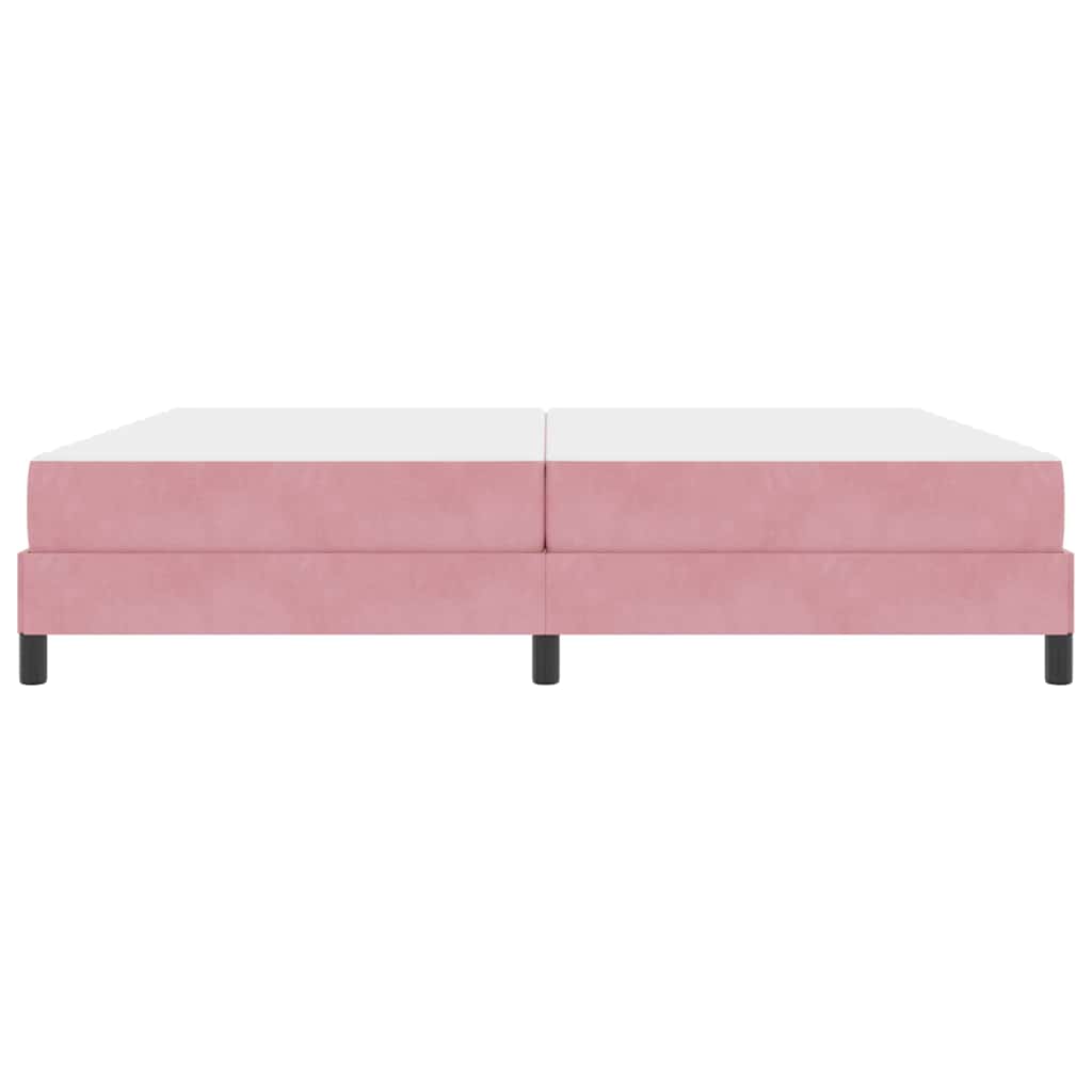 Lit à ressorts avec matelas Rose 200 x 200 cm tissu - XIOS