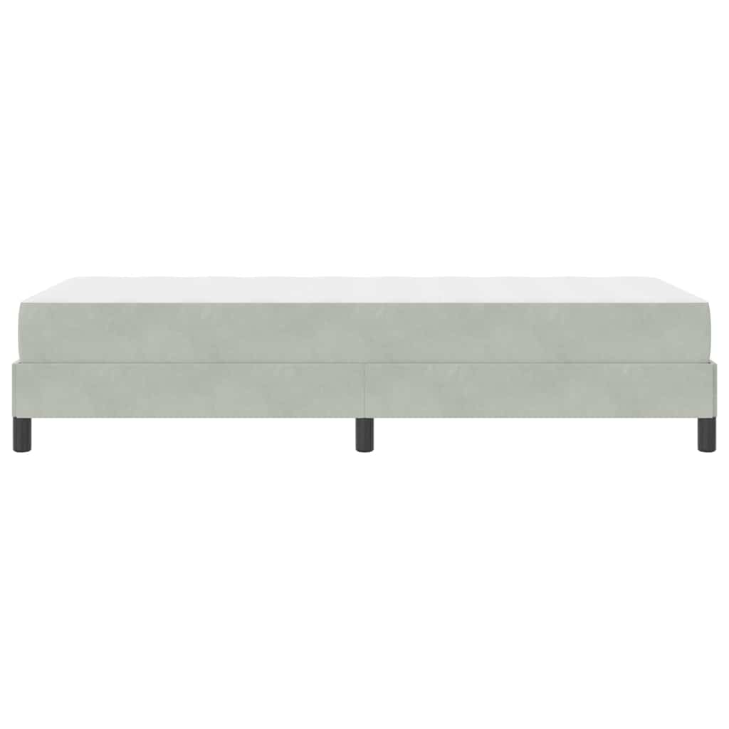 Lit à ressorts avec matelas Gris clair 90 x 210 cm tissu - XIOS