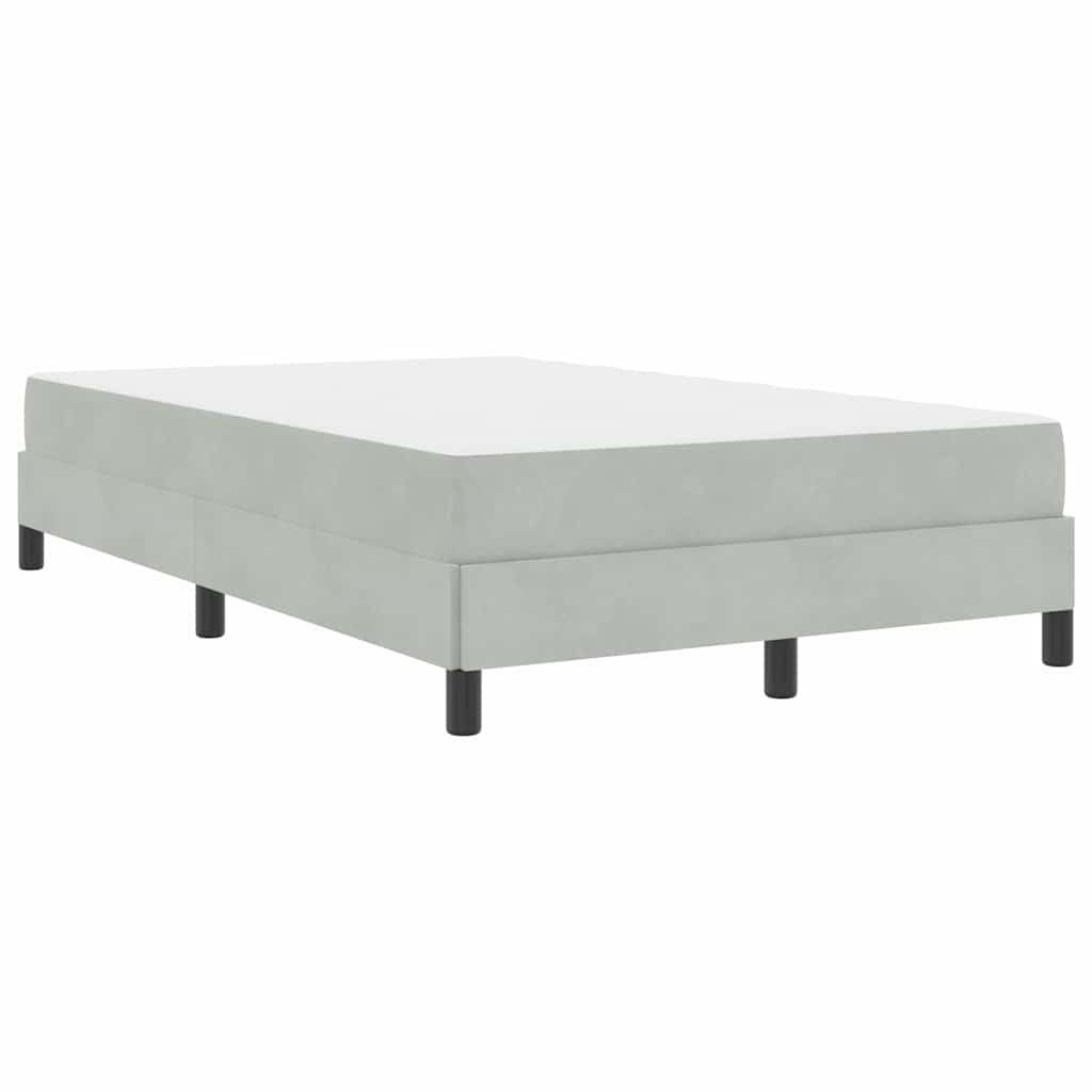 Lit à ressorts avec matelas Gris clair 120 x 210 cm tissu - XIOS