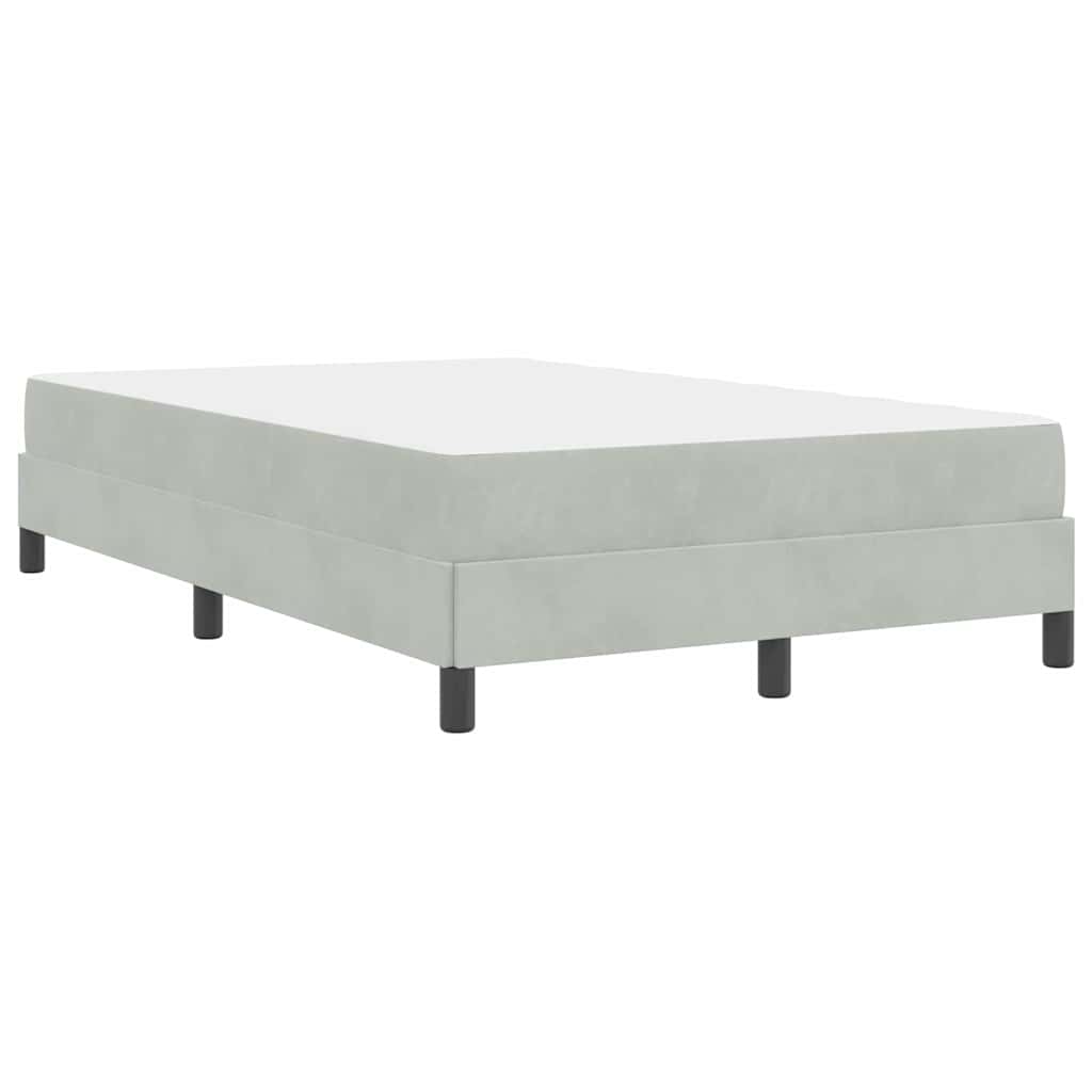Lit à ressorts avec matelas Gris clair 120 x 210 cm tissu - XIOS