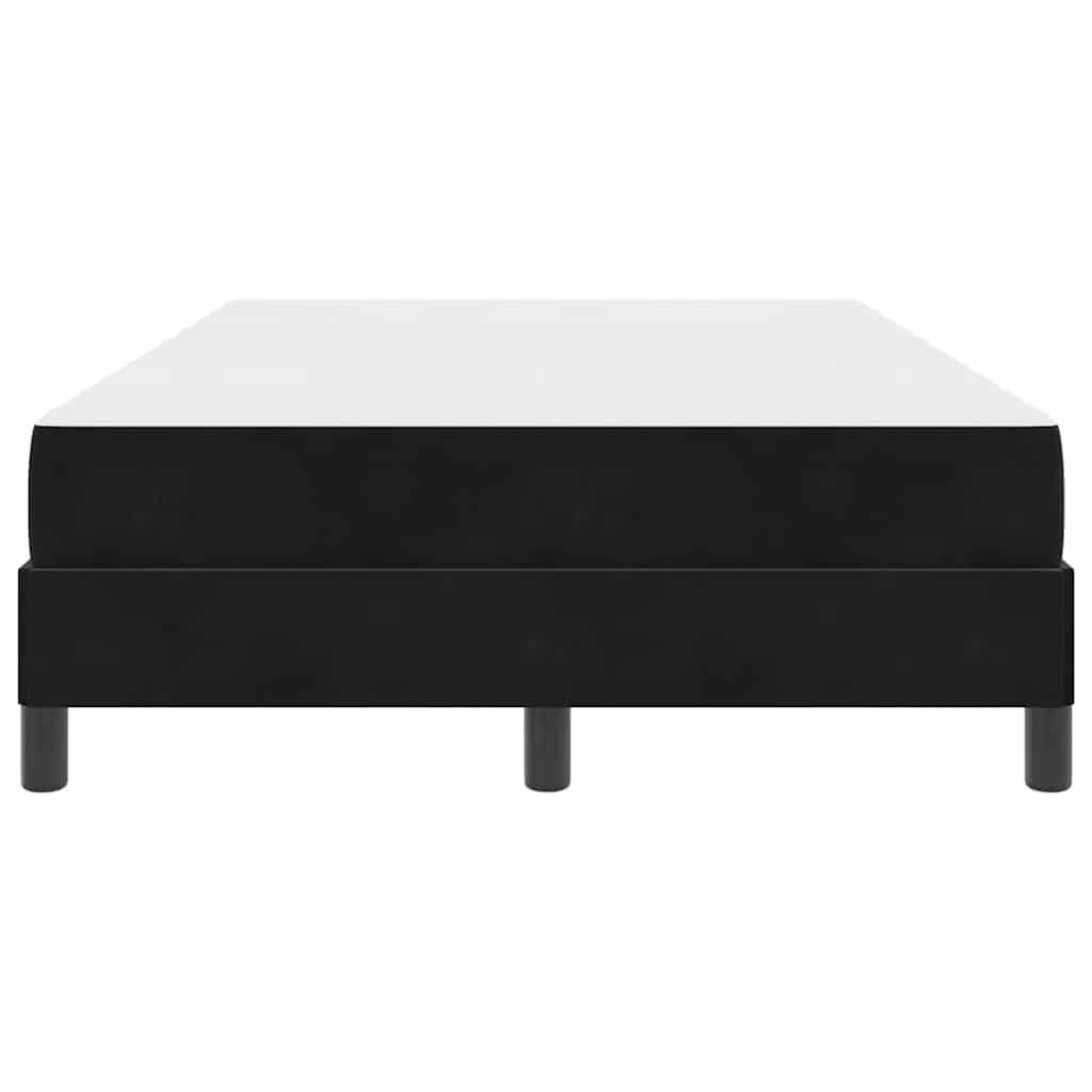 Lit à ressorts avec matelas Noir 120 x 210 cm tissu - XIOS